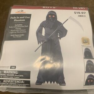 Way to Celebrate Fade In and Out Phantom Halloween Costume Size Medium (8) NEW